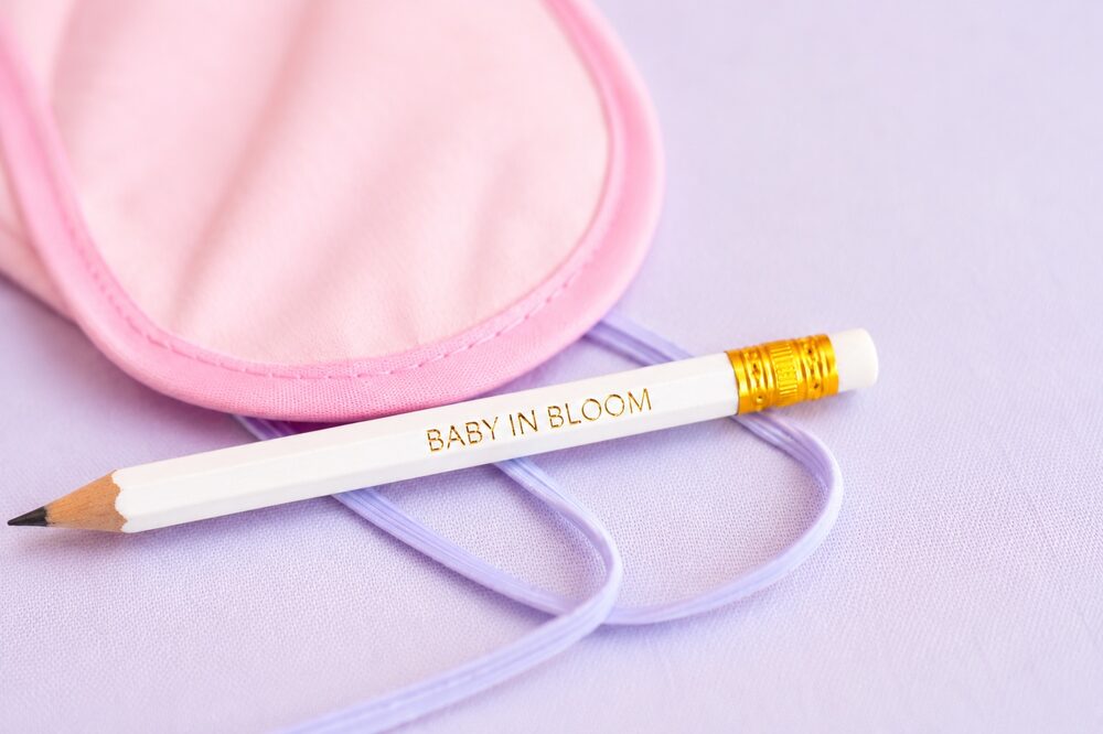 Baby in Bloom keepsake pencil detail